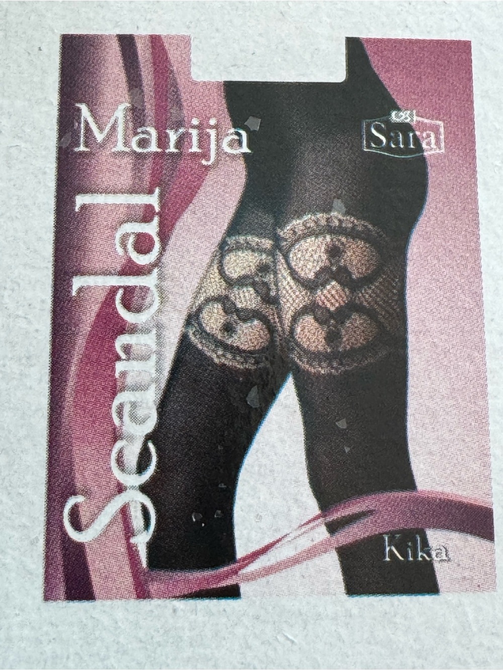 Marija Scandal Lace-Pattern Black Tights